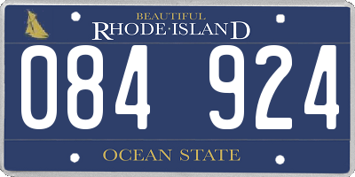 RI license plate 084924