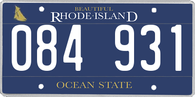 RI license plate 084931