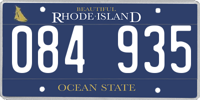RI license plate 084935