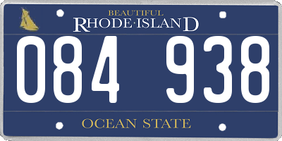 RI license plate 084938
