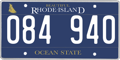 RI license plate 084940