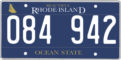 RI license plate 084942
