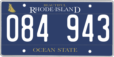 RI license plate 084943
