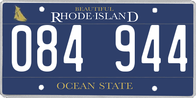 RI license plate 084944
