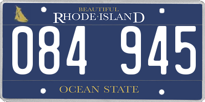 RI license plate 084945