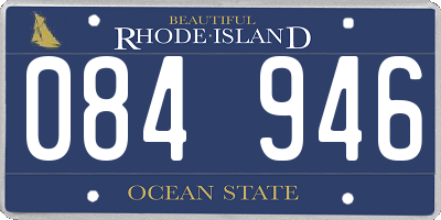 RI license plate 084946