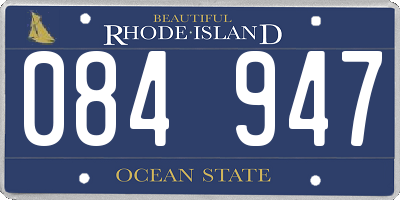 RI license plate 084947