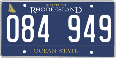 RI license plate 084949