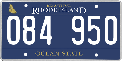 RI license plate 084950
