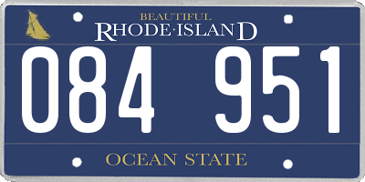 RI license plate 084951