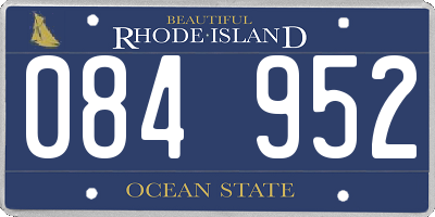 RI license plate 084952