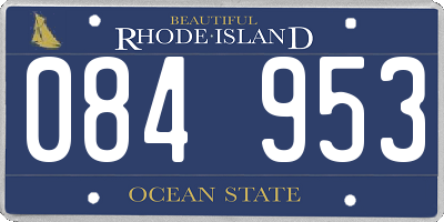 RI license plate 084953