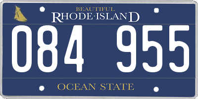 RI license plate 084955