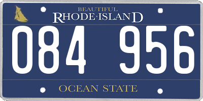 RI license plate 084956