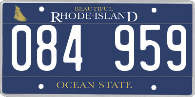 RI license plate 084959
