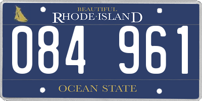 RI license plate 084961