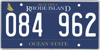 RI license plate 084962