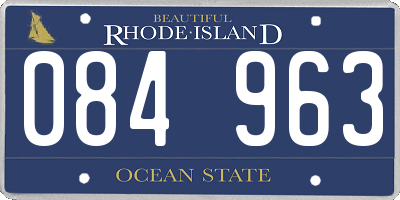 RI license plate 084963
