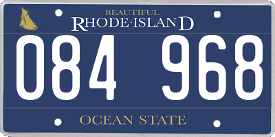 RI license plate 084968