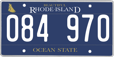 RI license plate 084970