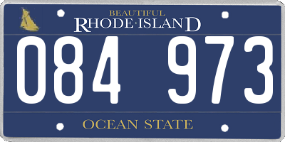 RI license plate 084973