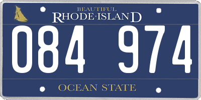 RI license plate 084974