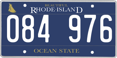 RI license plate 084976