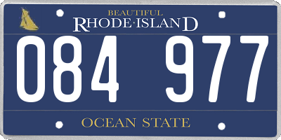 RI license plate 084977