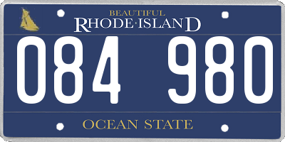 RI license plate 084980