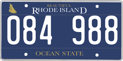RI license plate 084988