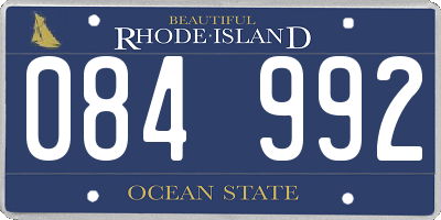RI license plate 084992