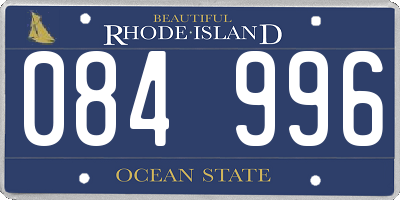 RI license plate 084996