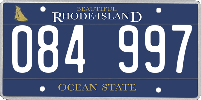 RI license plate 084997