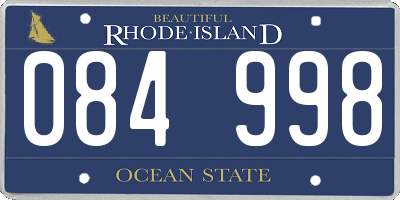 RI license plate 084998