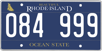 RI license plate 084999