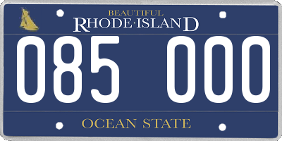 RI license plate 085000