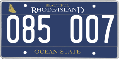RI license plate 085007