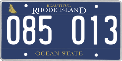 RI license plate 085013