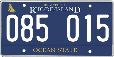RI license plate 085015