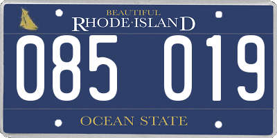 RI license plate 085019