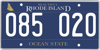 RI license plate 085020