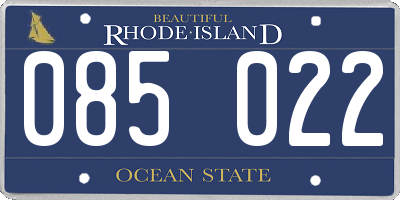 RI license plate 085022