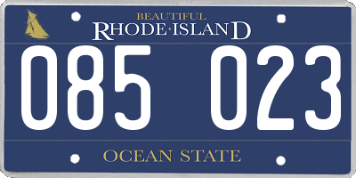 RI license plate 085023