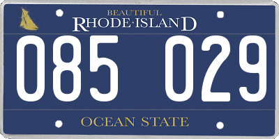 RI license plate 085029