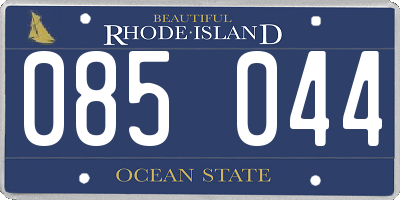 RI license plate 085044