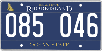 RI license plate 085046