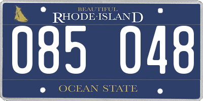 RI license plate 085048