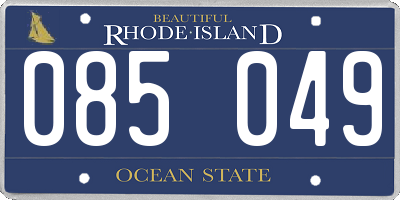 RI license plate 085049