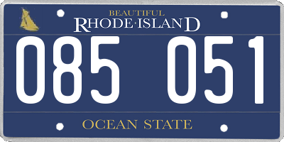 RI license plate 085051