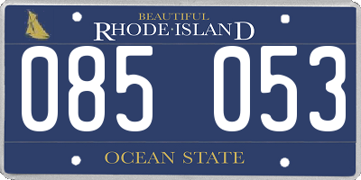 RI license plate 085053